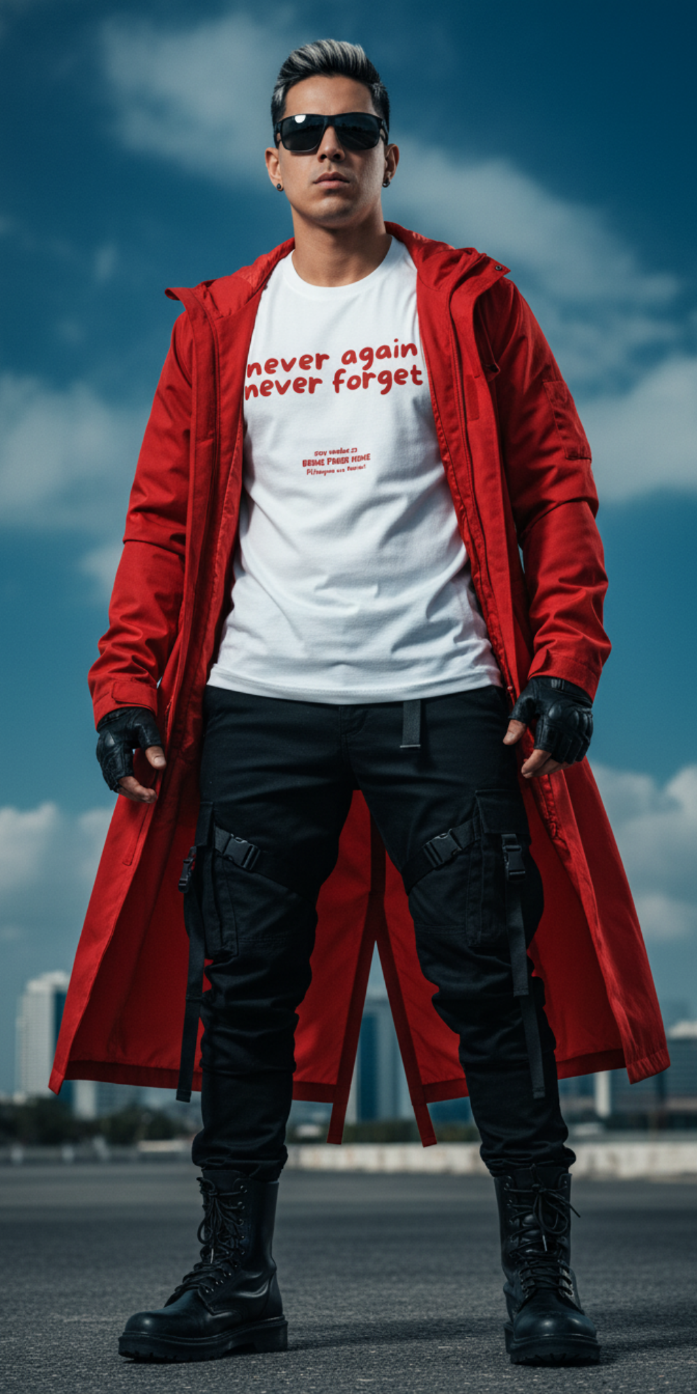 Never Again, Never Forget. (Red Ink)