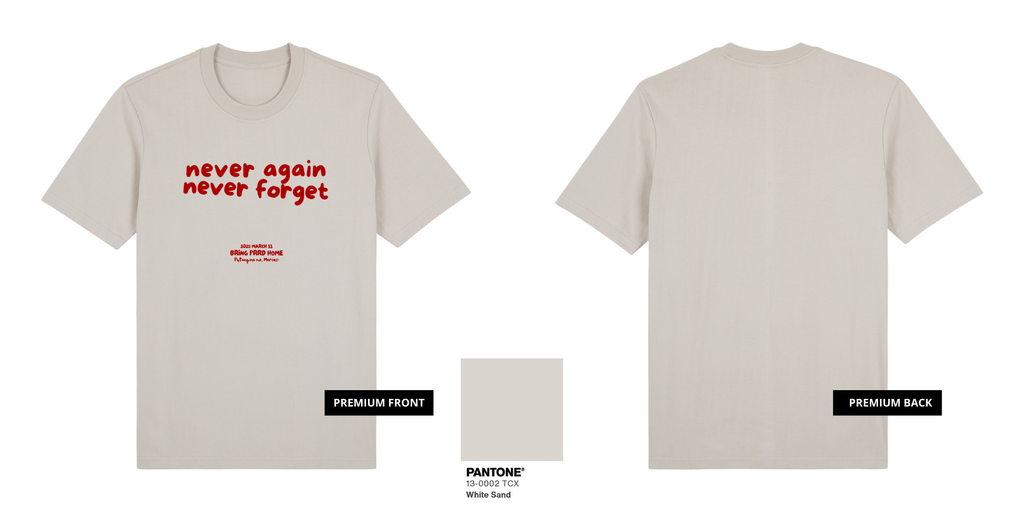 Never Again, Never Forget. (Red Ink)